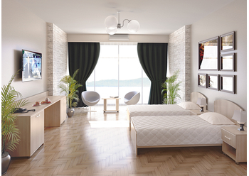 Мебель для гостиниц LIGHT (Кровати, тумбы, вешалки)